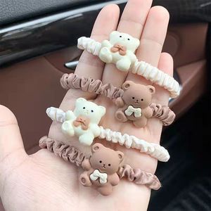 FanYue Cute Bow Bear Scrunchie INS <span class=keywords><strong>Moda</strong></span> Invierno Coletas <span class=keywords><strong>Scrunchies</strong></span> Diademas elásticas <span class=keywords><strong>2022</strong></span> - Product Image 4