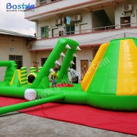 Trampoline familial gonflable d'extérieur en PVC avec toboggan aquatique pour parc d'attractions, équipement pas cher