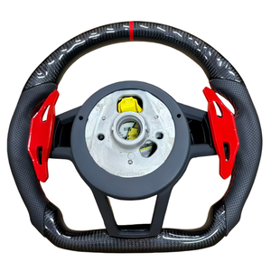 Volant en fibre de carbone personnalisé pour <span class=keywords><strong>Audi</strong></span> R8 <span class=keywords><strong>R9</strong></span> C6 C7 C8 S4 S5 S7 Q3 Q5 Q7 RS3 RS5 B8 B9 B8.5 A1 A4 A6 A3 A7 TTRS 8V 8P - Product Image 6