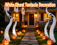 Décoration de fenêtre gonflable en PVC Halloween : Modèle d'air gonflable amusant en forme de tentacule de ver de sable pour scène de fête