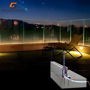 Système de garde-corps en verre pour balcon en alliage d'aluminium GS Garde-corps de sécurité moderne - Product Image 2