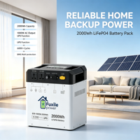 Station d'alimentation portable LiFePO4 2000Wh 1000W de crête 2000W, onde sinusoïdale pure, entrée PV max 550W, charge sans fil, 6000+ cycles, multi-usages