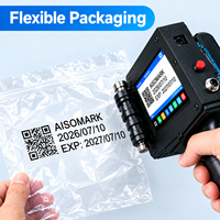 Imprimante jet d'encre portable Aisomark à séchage rapide pour codes QR, dates d'expiration, codes-barres, logos et numéros de lots sur boîtes en plastique