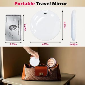Professional Portable LED Travel Makeup <strong>Mirror</strong> with 2X Magnification - Foldable <strong>Lighted</strong> Cosmetic <strong>Mirror</strong> for Purse and Handbag - Product Image 6