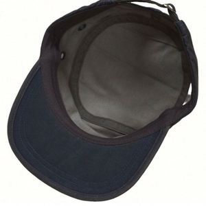 Casquettes dôme en toile cirée enduite de PU personnalisées, style rétro vintage, casquette plate de type cadet, robustes, sportives, pour le plein air, en sergé ciré, ethniques, polyvalentes - Product Image 4