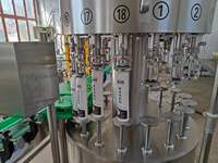 Machine de remplissage rotative à basse pression réglable de 50 à 5000 ml, trémie SUS304, remplissage automatique pour l'industrie alimentaire et des boissons