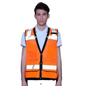 Chalecos reflectantes disponibles al por mayor personalizables con texto impreso adecuado para la Seguridad del Tráfico Desgaste - Product Image 1