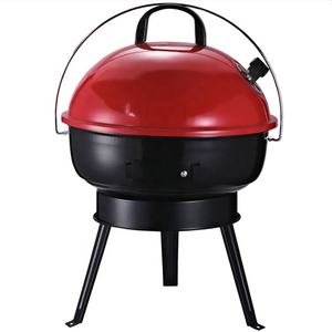 Portable métal Camping arrière-cour <span class=keywords><strong>barbecue</strong></span> gril trépied pliant extérieur cuisson gril poudre revêtement charbon de bois bouilloire <span class=keywords><strong>Barbecue</strong></span> gril - Product Image 1