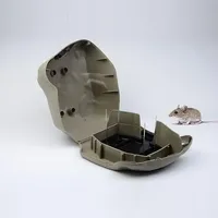 Station d'appât pour souris avec clés - Station d'appât pour souris rechargeable en extérieur, réutilisable, pour souris et petits rats, boîte de stationnement de poison pour rongeurs