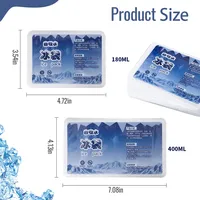 Packs de glace réutilisables auto-amorçants Packs de glace froide anti-douleur Boissons compressées froides Gel de conservation des aliments réfrigérés Packs de glace sèche