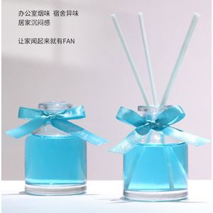 FUNDAY lujo personalizado privado Natural Stick botella de vidrio transparente Reed difusor 50ml ecológico hogar Hotel Oficina uso nuevo - Product Image 3