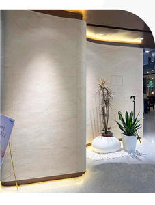 Solutions murales courbes extérieures modernes en pierre naturelle flexible, imperméables et ignifuges - Product Image 4