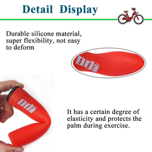 OEM/ODM <span class=keywords><strong>ODI</strong></span> <span class=keywords><strong>Poignées</strong></span> de VTT Poignets ultralégers <span class=keywords><strong>Poignées</strong></span> en silicone Bouchons de barre 22.2mm Absorption des chocs <span class=keywords><strong>Poignées</strong></span> de guidon de vélo VTT - Product Image 4
