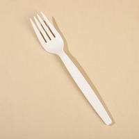 Meilleures ventes en gros : Ensemble de couverts jetables en amidon de maïs (cuillère, couteau, fourchette) pour gâteaux