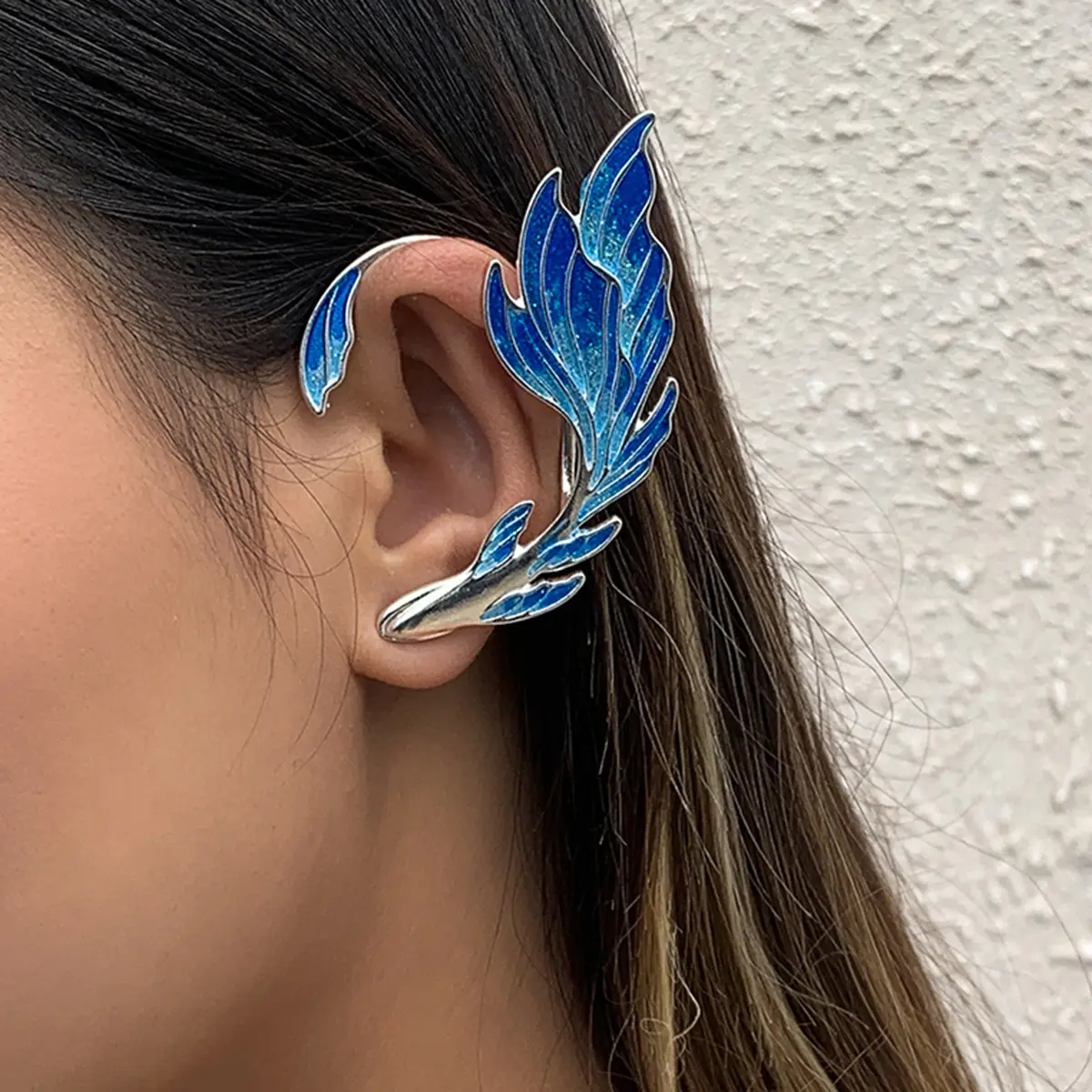 Euramerican Popular Simple Goldfish Ear Clip Earrings Accessories Women Fashion Jewelry Colored Elf Earhooks Earring for Girl