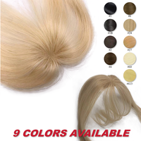 Vente en gros de postiche à frange à pince à air ultra-mince en 3d avec une frange plate et naturelle pour femmes 100% extensions de cheveux humains