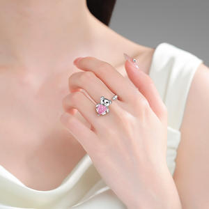 Bague en forme d'ours mignonne, bague rétro, bague pour femme, tendance, bague pour l'index - Product Image 3