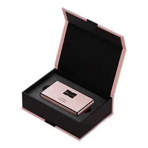 Individuelle Design Luxus bedruckte Kunst papier Kosmetik box für Hautpflege Creme Box benutzer definierte schwarze magnetische Verpackungs box