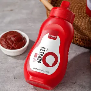 Trung Quốc Nhà máy 9oz 270ml nhựa cà chua nước sốt cà chua Hot Bán cấp thực phẩm nhựa sốt bóp chai