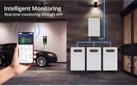 Kit complet de panneaux solaires monocristallins en silicium 15KW 30KW, système solaire hors réseau/sur réseau avec batterie au lithium et contrôleur MPPT