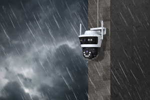 Cámara de Seguridad WiFi Tipo Domo EseeCloud de 4MP para Exteriores, 2 Lentes, 2 Pantallas, Audio Bidireccional, Detección de Movimiento y Visión Nocturna - Product Image 3