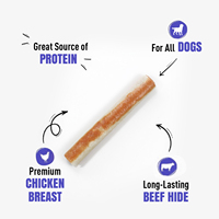 Friandises pour chiens Pal's Delight : Snack sain, nourriture humide à base de viande, rouleaux de poulet au collagène, friandises à mâcher en peau de bœuf pour protéger les dents et l'entraînement des animaux de compagnie