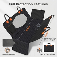 Housse de siège auto pour chien, imperméable, résistante à la saleté, avec fenêtre en maille transparente, matelassée en losanges, type hamac, pour siège arrière universel, vente en gros usine
