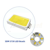 Carte source LED ronde DC 5V 3W SMD5730 sur substrat aluminium, options multicolores, dimmable, pour pièces de rechange et réparation de luminaires