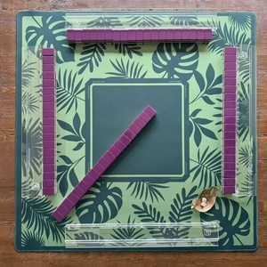 Set di Mahjong di Lusso in Acrilico Viola a 2 Strati con Incisioni, 160 Tessere, Mahjong Americano per Intrattenimento con Scacchi e Carte, Regalo - Product Image 3