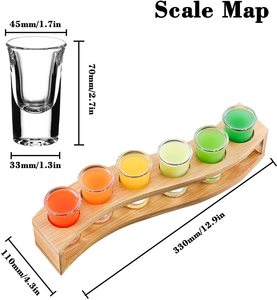 Porte-lunettes <span class=keywords><strong>à</strong></span> vin en bois, lot de 6, plateau de service, pour verre <span class=keywords><strong>à</strong></span> vin, échantillons de dégustation, nouvelle collection - Product Image 4