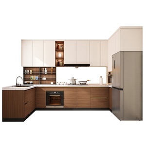 Custom Modular Kitchen <b>Cabinet</b> Sets with Modern Design Stainless Steel and MDF Construction Made in <b>China</b> - Product Image 3