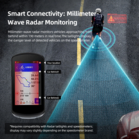 Luz Trasera Inteligente con Radar CYCLAMI LA-150, LED RGB, IPX6 Impermeable, Batería de Larga Duración, Freno Automático con Destello, Advertencia de Aproximación Trasera, Conducción Nocturna LA150