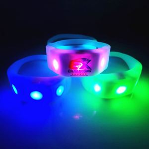 Pulsera Luminosa de Silicona con Logotipo Personalizado, 3 LED, Control Remoto DMX, 15 Colores, para Fiestas, Bares y Eventos - Product Image 3