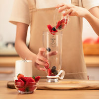 Persoonlijke blender 380 ml draagbare sapcentrifuge 20000 RPM roestvrijstalen mes Draadloos opladen BPA-vrij Smoothie Cup Gym Reizen