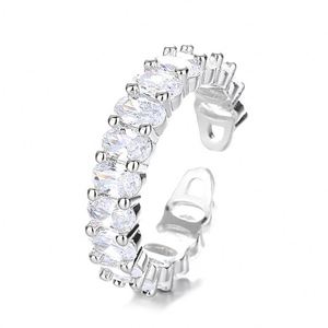 Geometric Zircon Open <b>Ring</b> Dainty Gold Silver Color Crystal Finger <b>Ring</b> Jewelry for Women Cubic Zirconia Open <b>Adjustable</b> <b>Rings</b> - Product Image 5