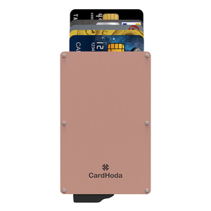 Minimalist aluminum card holder 4 inch aluminum card case Open closure card holder RFID blocking credit card holder - Product Image 1