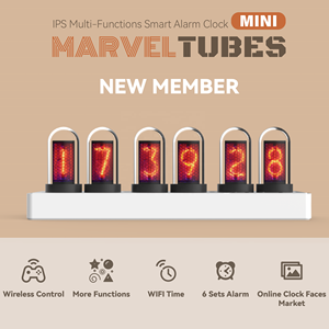 MIEUX Moderne <span class=keywords><strong>Nixie</strong></span> Clock Mini Marvel Tubes IPS <span class=keywords><strong>Horloge</strong></span> Numérique - Product Image 2