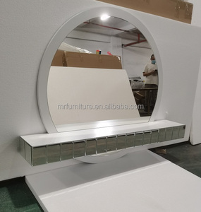 Specchio da Parete in Vetro Contemporaneo <span class=keywords><strong>con</strong></span> Mensola per <span class=keywords><strong>Ingresso</strong></span> Soggiorno Decorazione Casa e Hotel - Product Image 5