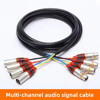 Cable XLR Multicanal ABCCABLS, Conector de 3/5 Pines con Contactos Chapados en Oro, Cable de Audio Balanceado de 5 Colores para Escenario