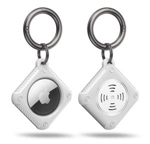 Ronde Sleutelhanger Anti Verloren Koolstofvezel Tpu Vierkante Beschermhoezen Voor Airtag Tracker Hondenhalshouder - Product Image 1