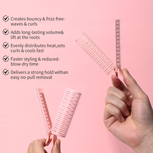Set di Bigodini in Plastica Fredda Rosa per Acconciature, Clip Autoadesive per Volume e Morbidezza, Uso Domestico SY137 - Product Image 4