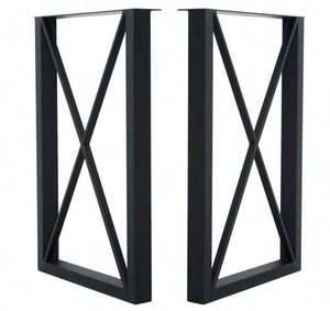 Industrial Iron Simple Modern Desk <b>Legs</b> for Office Home Bedroom Hotel & Kitchen Use-Heavy Duty Powder Coated <b>Table</b> <b>Legs</b> - Product Image 3