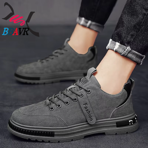 Botines Casuales de Trabajo Retro de PU Transpirables con Banda Elástica para Primavera y Otoño - ¡Gran Venta Directa de Fábrica! - Product Image 3