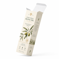 Boîte en papier personnalisée de luxe pour bouteille d'huile d'olive avec logo doré pour cadeaux haut de gamme
