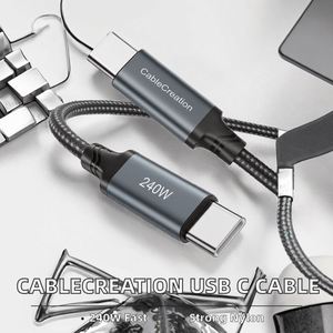 6FT 10FT USB-<b>C</b> to <b>C</b> Nylon Braided <b>Cable</b> 240W Super Fast <b>Charging</b> <b>Type</b> <b>c</b> 3.1 4K Fast Charger <b>Cable</b> for Phone, Laptop & Tablet - Product Image 2