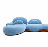 Fabrikbezogenes, leicht luxuriöses, modernes, minimalistisches Riff-Modulsofa-Set aus Stoff für Apartments und Villen – Freizeitkollektion