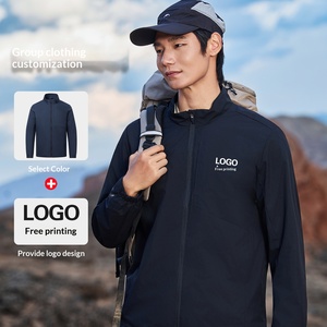 Veste <span class=keywords><strong>de</strong></span> travail zippée imperméable coupe-vent à col montant, style salopette, pour l'automne, personnalisable avec logo - Product Image 2