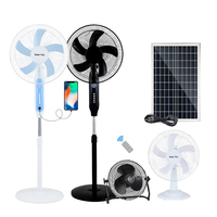 Solar Powered Electric Fan, Rechargeable Ceiling Fans