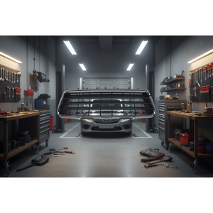 Griglia Anteriore Cromata Volkswagen Golf 2015-2017, Design Bordo Centrale, Nuovo Ricambio, Montaggio Preciso, Modello P1094 - Product Image 1