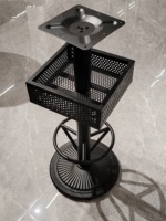 Table de bar moderne et élégante, contemporaine, minimaliste, en bois massif, avec base sur pied, gain de place, pour bar à domicile, usage intérieur, hauteur de bar, café
